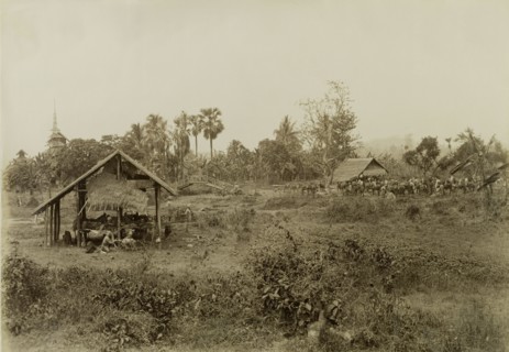 British Army camp at Sin-gon. British Army soldiers take at rest at Sin-gon. The company was