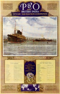 Advertisement for P&O / British India Lines. A full-page advertisement for 'P&O' and the 'British