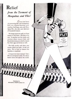 Conquer the insect menace'. A full-page advertisement for 'Flit' insecticide, taken from the 1929