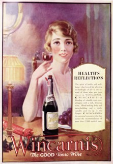 Advertisement for "Wincarnis" wine. A full-page advertisement for 'Wincarnis' tonic wine, taken