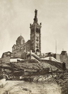 Notre Dame de la Garde. View of Notre Dame de la Garde, a Neo-Byzantine basilica that was built