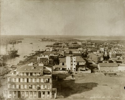 General view of Port Said, circa 1901. General view across Port Said. Port Said, Egypt, circa 1901.
