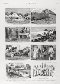 Missionary work in the Lake Malawi region. A page of illustrations taken from 'The Graphic'