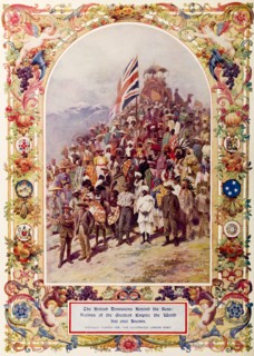 The British Dominions Beyond the Seas'. An illustration taken from the 'Illustrated London News'