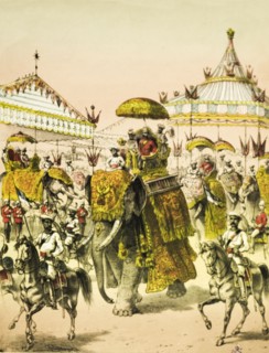 Ceremonial march for the Empress of India. An illustration from a pamphlet of piano sheet music