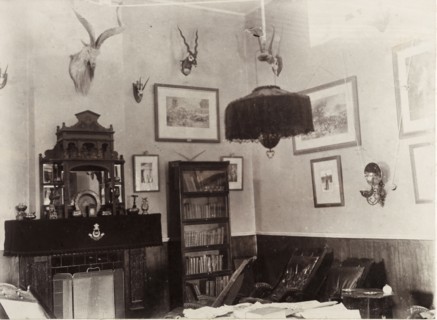 Ante room in a British Army mess building. Interior shot of an ante room in a British Army mess