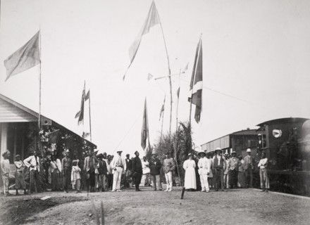 A new Nigeria Railways station at Ibadan. Opening ceremony for a new Nigeria Railways station at