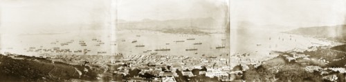 View across Victoria Harbour. View over Victoria Harbour, looking across to the Kowloon peninsula.