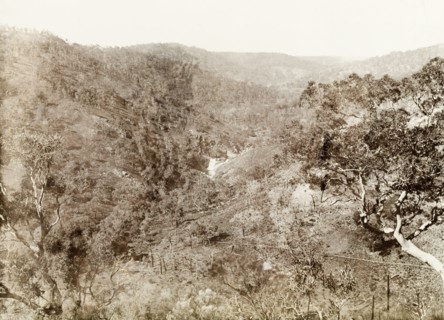The hills behind Perth. A waterfall and valley in the hills behind Perth. Western Australia,