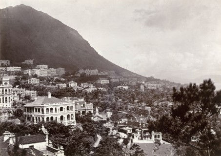 Residential area on Hong Kong Island. A view of Hong Kong, taken from Bowen Road, features a