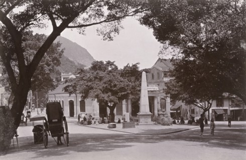 Market square in Wan Chai. A view of a market square at the foot of Morrison Hill in Wan Chai,