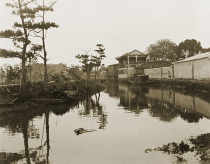 Canal near Canton. View along a canal near Canton (Guangzhou). Canton Province (Guangdong), China,
