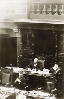 Sir Arthur Lawley at Legislative Council meeting. Sir Arthur Lawley (1860-1932), Lieutenant