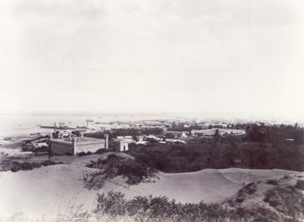 Port of Lourenco Marques. View of the port of Lourenco Marques (Maputo) and the Portuguese fort
