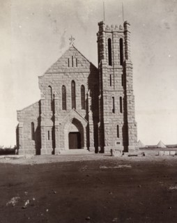 St Mary's RC Cathedral, Bulawayo. The facade of St Mary's Roman Catholic Cathedral in Bulawayo,