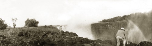 British dignitaries visit Livingstone Island. A party of British dignitaries visit Livingstone