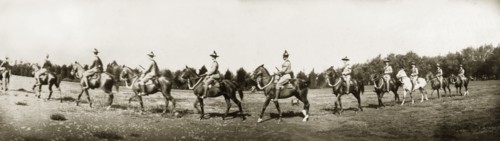 South African Constabulary parade. The South African Constabulary form a procession under the