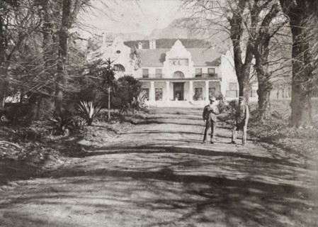 Cecil Rhodes' house at Groote Schuur. Captain Arthur Lawley (1860-1932) and Earl Grey (1851-1917)