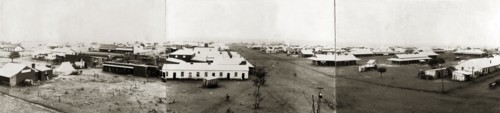 Main street of Bulawayo. Panoramic view of the main street running through Bulawayo. The road is