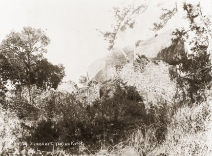 Ruins of Great Zimbabwe. The remains of a dry-stone fortress wall at the ruined city of Great