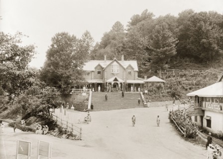 The Post Office building in Muree. View of the colonial-style Post Office building in Murree, set