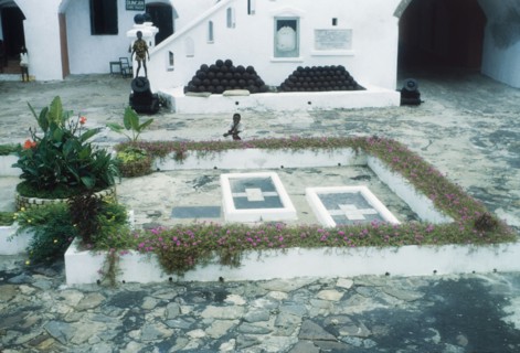 Graves of Captain George Maclean and his wife. The graves of Captain George MacLean (d. 1847),
