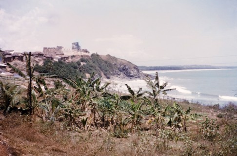 Ruins of Fort Amsterdam. Distant view of the ruins of Fort Amsterdam (Kormantin) at Abandze.