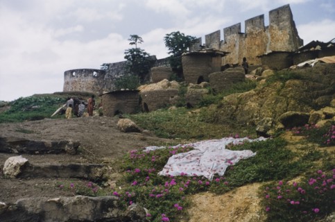 Outer walls of Fort Amsterdam. The outer walls of Fort Amsterdam (Kormantin). Abandze, Ghana,