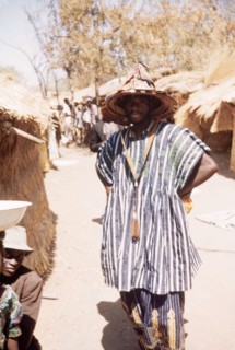 Moshi Man' at Bolgatanga market. Portrait of a man at Bolgatanga market, labelled in an original