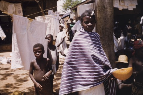 A Fulani woman at Bawku market. Portrait of a Fulani woman, pictured in the smock section at Bawku