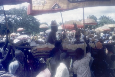 Mate Kole II at a Ngmayem festival. Mate Kole II (1910-1990), the Paramount Chief or Konor of Manya