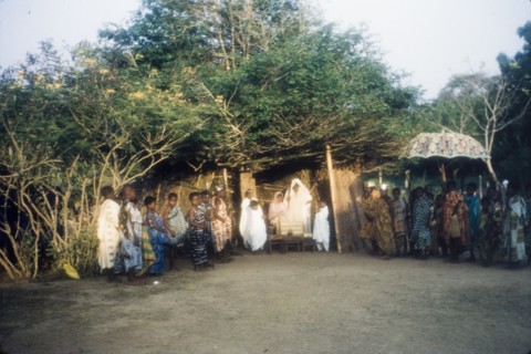 Ghanaian children perform a nativity play. A group of Ghanaian children perform a nativity play
