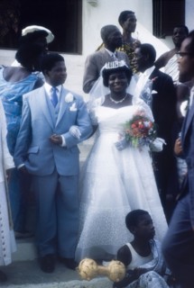 A newlywed Ghanaian couple. A newlywed Ghanaian couple, Ben and Victoria, socialise with their