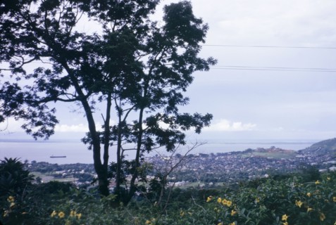 Freetown, Sierre Leone. View from Hill Station Church, overlooking the city and harbour of Freetown