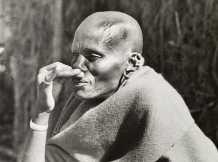 A Kikuyu elder. Portrait of a Kikuyu elder who was once a warrior. An original caption explains he