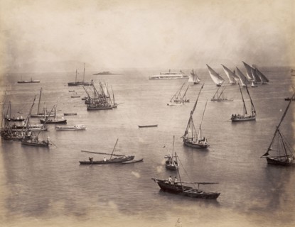 Regatta at Bombay harbour. Sailing boats take part in a regatta at Bombay harbour. Bombay (Mumbai),
