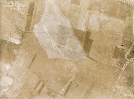 Aerial view of no man's land. One of a series of British aerial reconnaissance photographs