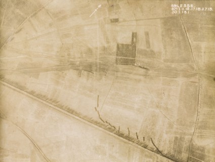 Gun positions and road screens. One of a series of British aerial reconnaissance photographs