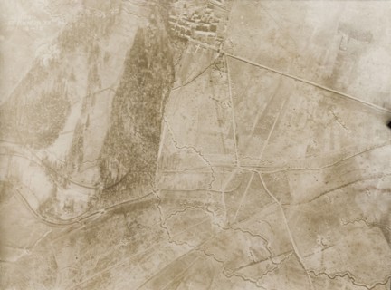 Aerial view of a trench system on the Western Front. One of a series of British aerial