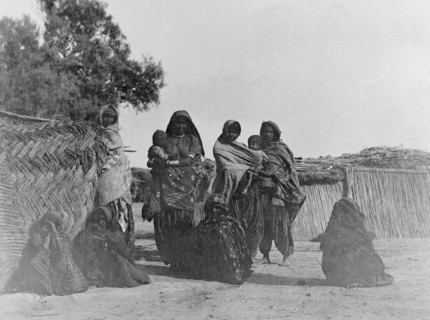 Indian women from a rural village. Portrait of a group of Indian women in a rural Indian village,