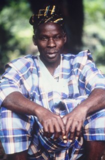 Man in traditional African dress. Portrait of a man in traditional African dress at the West