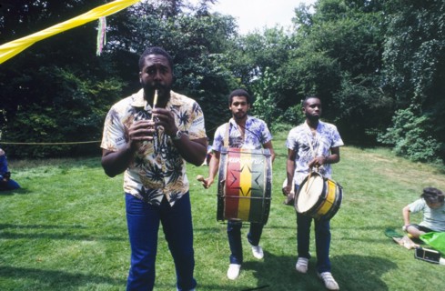 Barbadian band at a cultural festival. A Barbadian band perform at a cultural festival held at the