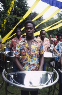 The Catelli All Stars. Trinidadian steel band, the Catelli All Stars, perform at a cultural