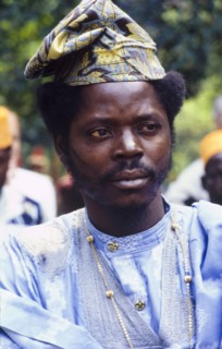 Man in traditional African dress. Portrait of a man in traditional African dress at the West