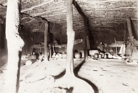 Interior of a traditional Zulu dwelling. The spacious interior of a traditional Zulu dwelling. A