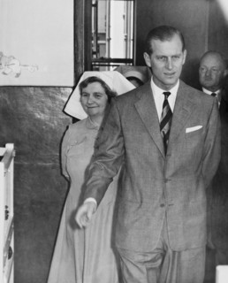 The Duke of Edinburgh at the King George VI Hospital. The Duke of Edinburgh tours the wards of the