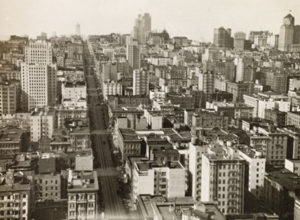 San Fransisco. View over the skyscrapers in central San Francisco. San Francisco, United States of