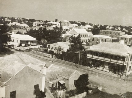 Hamilton, Bermuda. View over the Bermudan capital of Hamilton, a port city named after Sir Henry