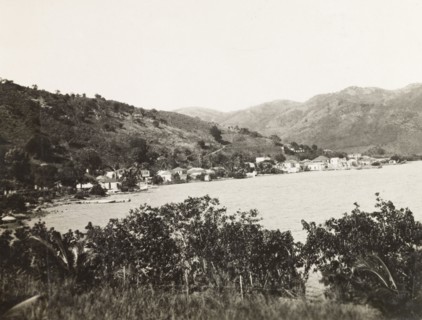 Coastline of Tortola. View along a stretch of coastline on the island of Tortola, where a small