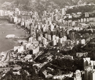 A forest of skyscrapers. A forest of skyscrapers fringes Victoria Harbour, stretching from the
